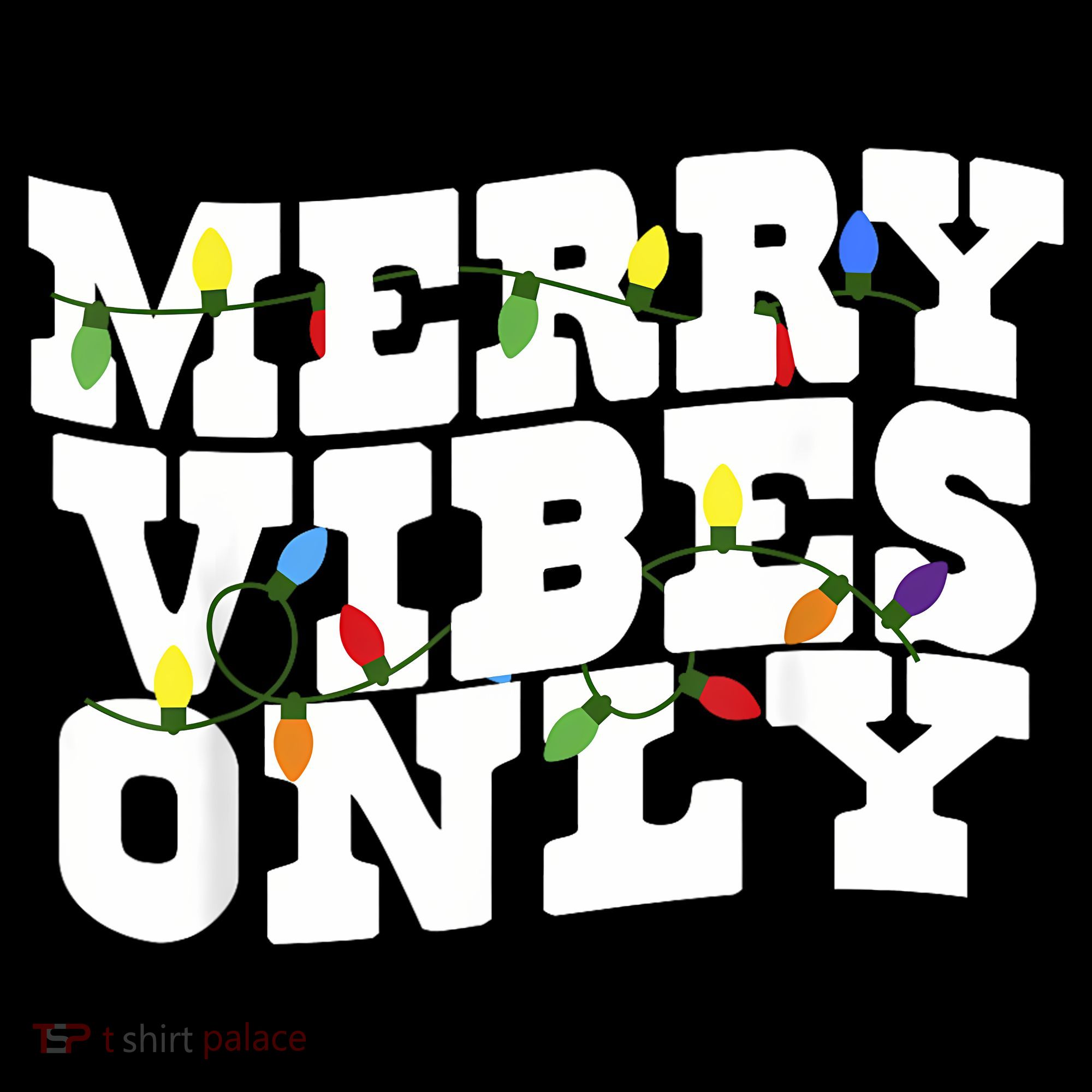 Merry Vibes Only Christmas Light Mousepad