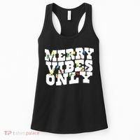 Merry Vibes Only Christmas Light Women's Tank Top thumb 0