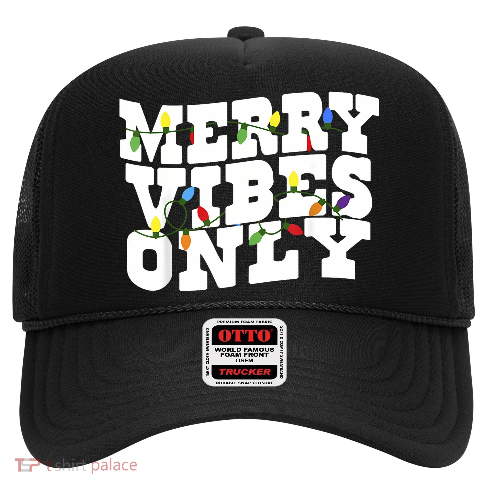 Merry Vibes Only Christmas Light Hat