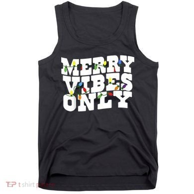 Merry Vibes Only Christmas Light Tank Top