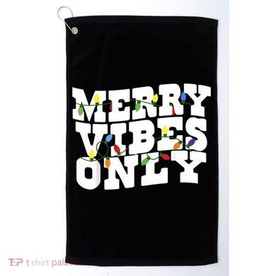 Merry Vibes Only Christmas Light Golf Towel