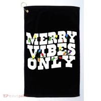 Merry Vibes Only Christmas Light Golf Towel thumb 0