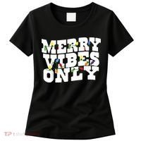 Merry Vibes Only Christmas Light Women's T-Shirt thumb 0