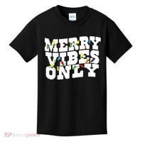 Merry Vibes Only Christmas Light Kids T-Shirt thumb 0