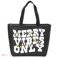 Merry Vibes Only Christmas Light Tote Bag thumb 0
