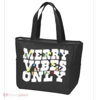 Merry Vibes Only Christmas Light Tote Bag thumb 3