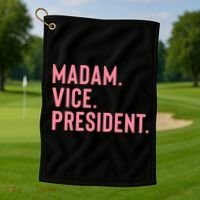 Madam Vice President Gift Golf Towel thumb 1