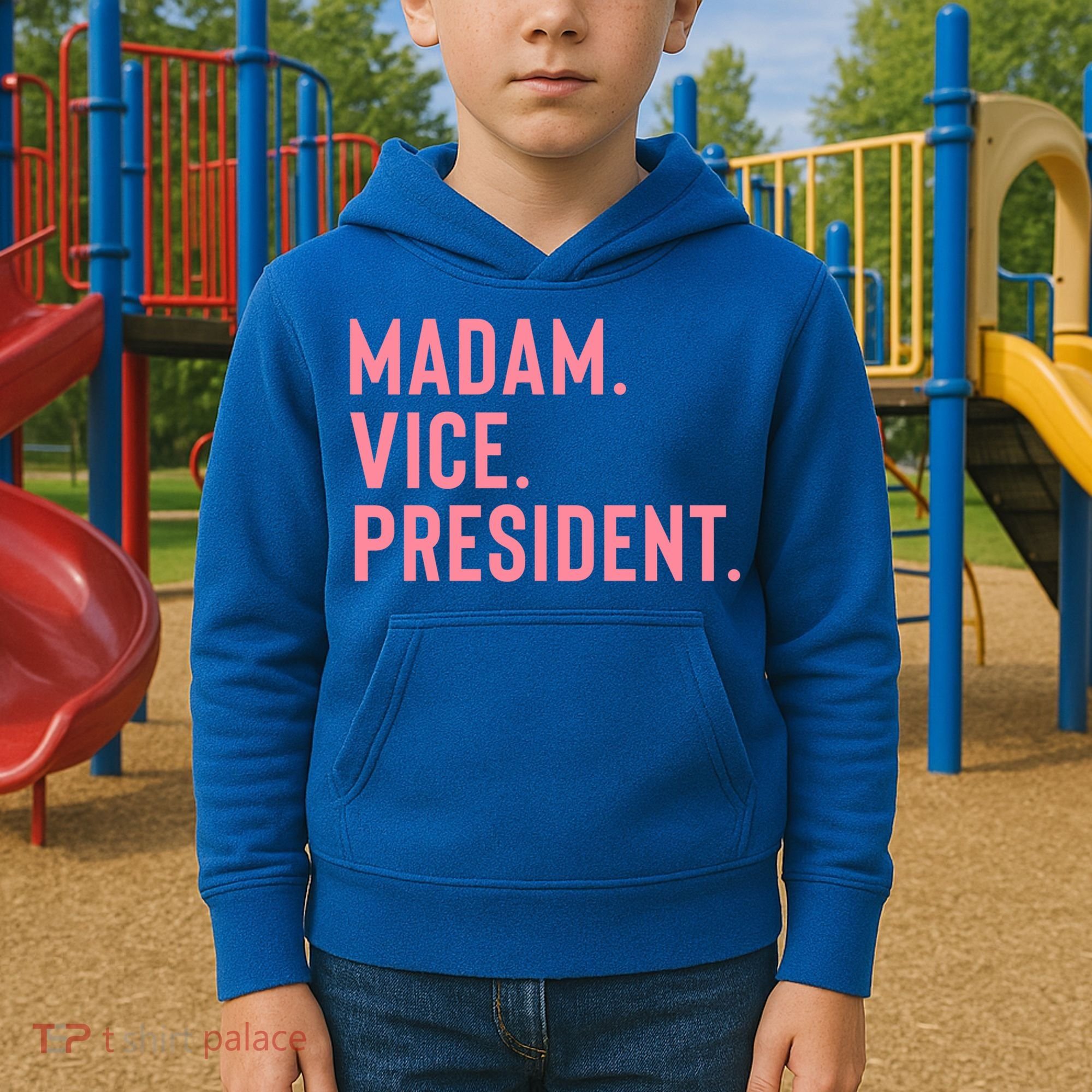 Madam Vice President Gift Kids Hoodie