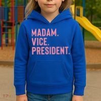 Madam Vice President Gift Kids Hoodie thumb 3