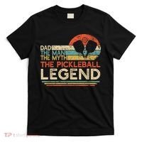 Men Vintage Pickleball Dad The Man The Myth The Legend T-Shirt thumb 0