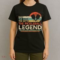 Men Vintage Pickleball Dad The Man The Myth The Legend T-Shirt thumb 4