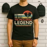 Men Vintage Pickleball Dad The Man The Myth The Legend T-Shirt thumb 6