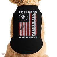 Military Veterans Protest USA Flag No Kings America Protest Gift Doggie Tank thumb 0