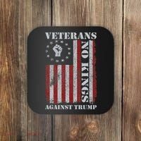 Military Veterans Protest USA Flag No Kings America Protest Gift Coaster thumb 0