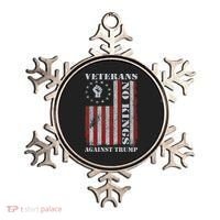Military Veterans Protest USA Flag No Kings America Protest Gift Ornament thumb 0