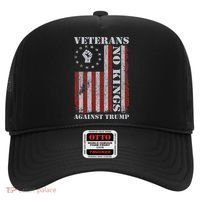 Military Veterans Protest USA Flag No Kings America Protest Gift Hat thumb 0