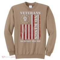 Military Veterans Protest USA Flag No Kings America Protest Gift Sweatshirt thumb 0