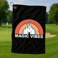 Magic Vibes Retro Golf Towel thumb 1