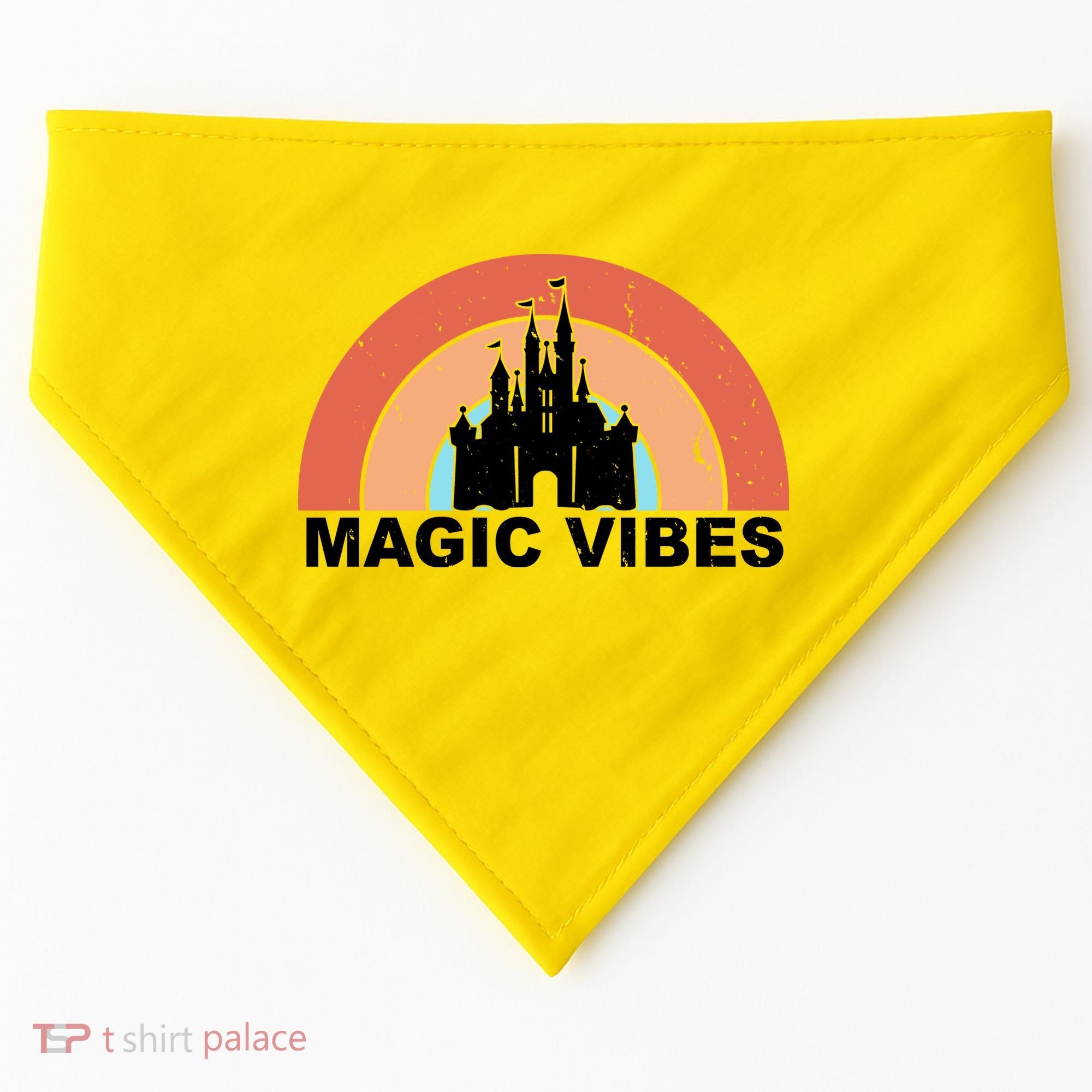 Magic Vibes Retro USA-Made Doggie Bandana