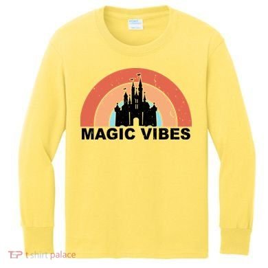 Magic Vibes Retro Kids Long Sleeve Shirt