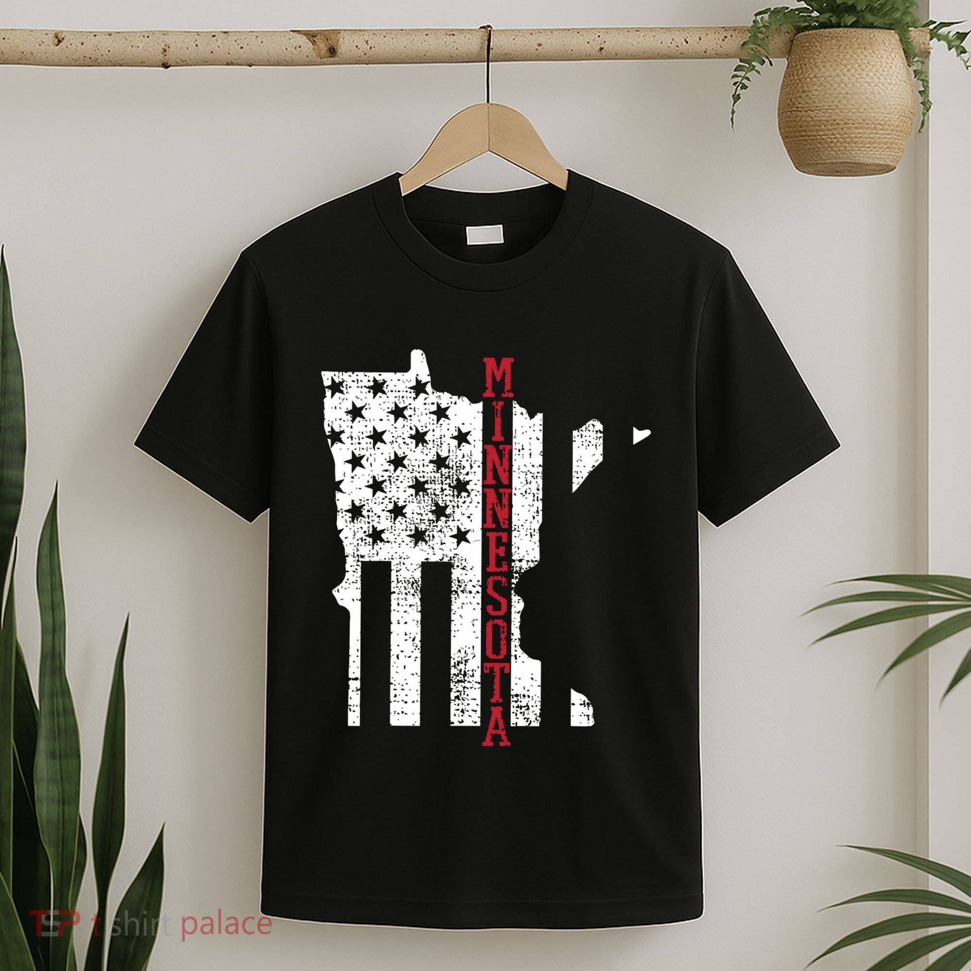 Minnesota Vintage Retro Usa Flag America Merica 4th Of July T-Shirt