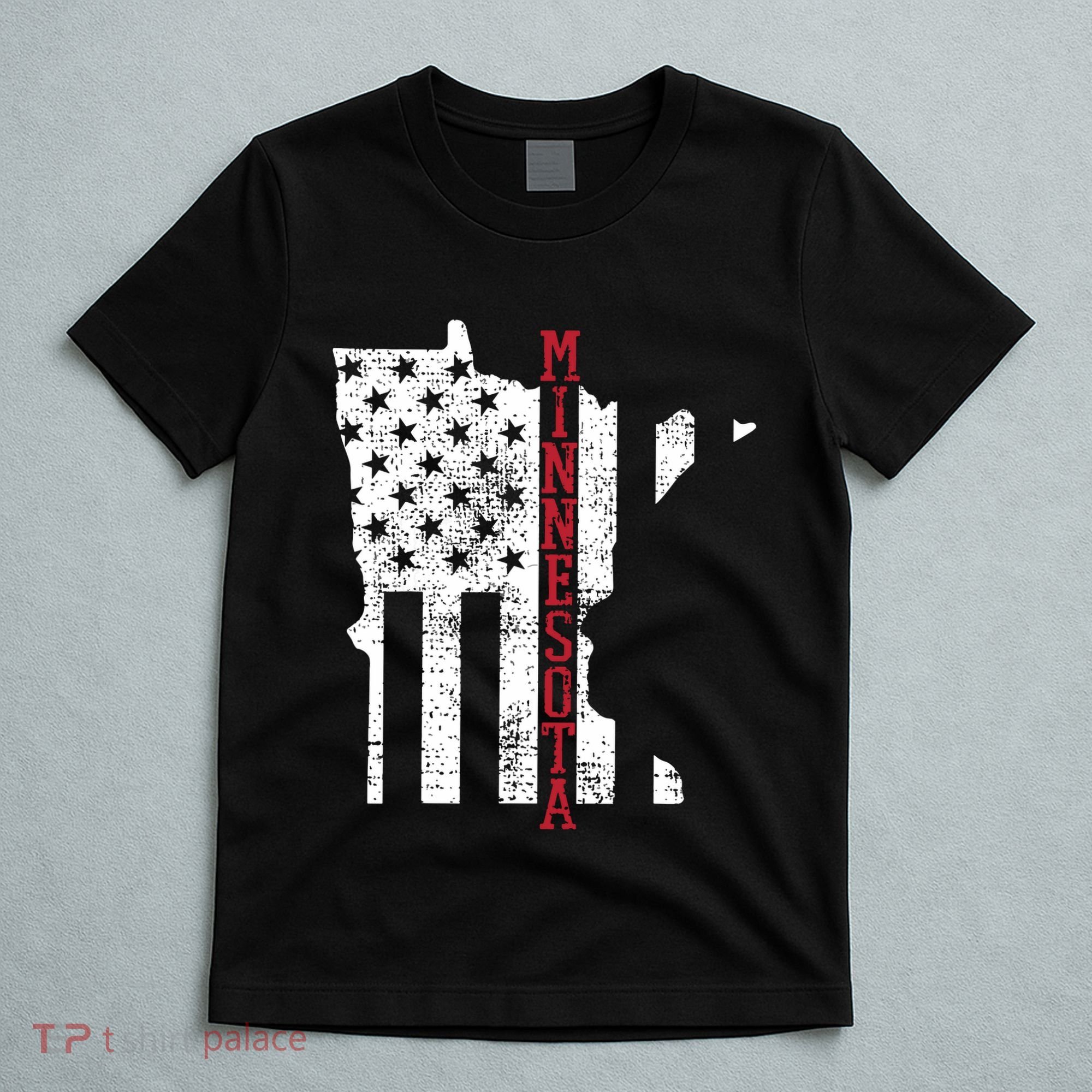 Minnesota Vintage Retro Usa Flag America Merica 4th Of July T-Shirt
