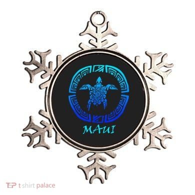 Maui Vintage Retro Tribal Sea Turtle Throwback Ornament