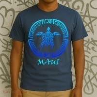 Maui Vintage Retro Tribal Sea Turtle Throwback T-Shirt thumb 3