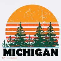 Michigan Vintage Retro Sunset Mi State Gift T-Shirt thumb 7