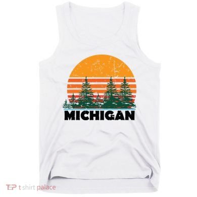 Michigan Vintage Retro Sunset Mi State Gift Tank Top
