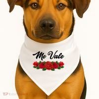 Me Vale Roses Mexican USA-Made Doggie Bandana thumb 1