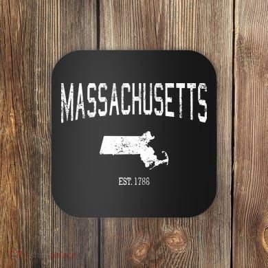 Massachusetts Vintage Sports Design Ma Coaster