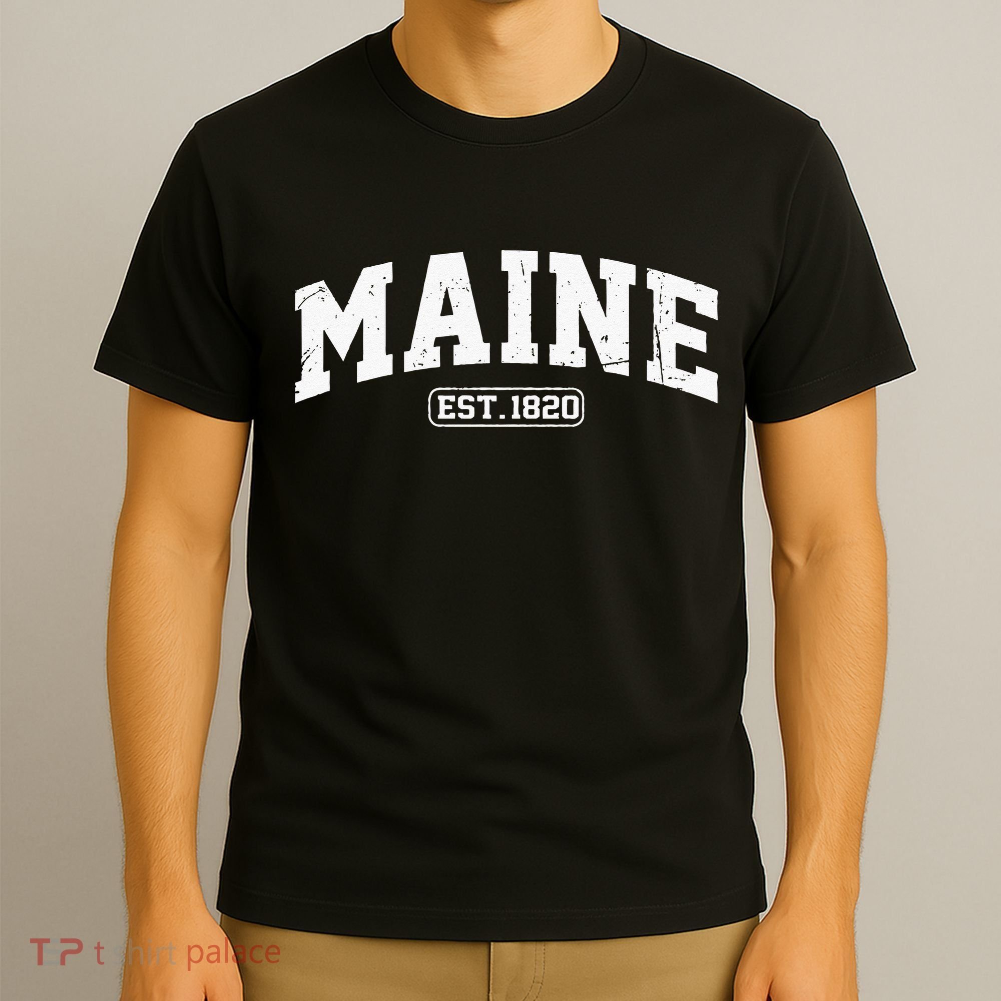 Maine Vintage State Athletic Style Swea T-Shirt