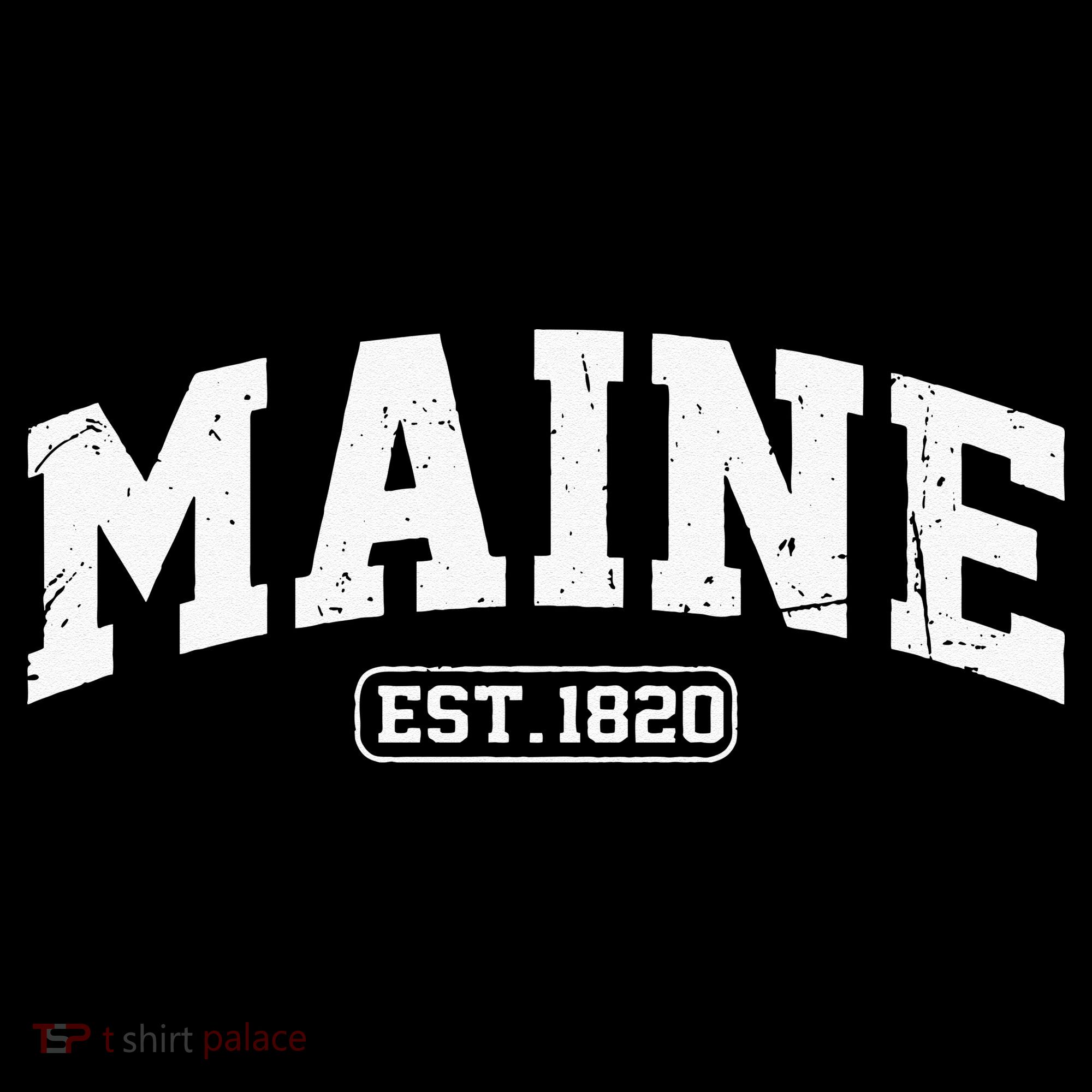 Maine Vintage State Athletic Style Swea T-Shirt