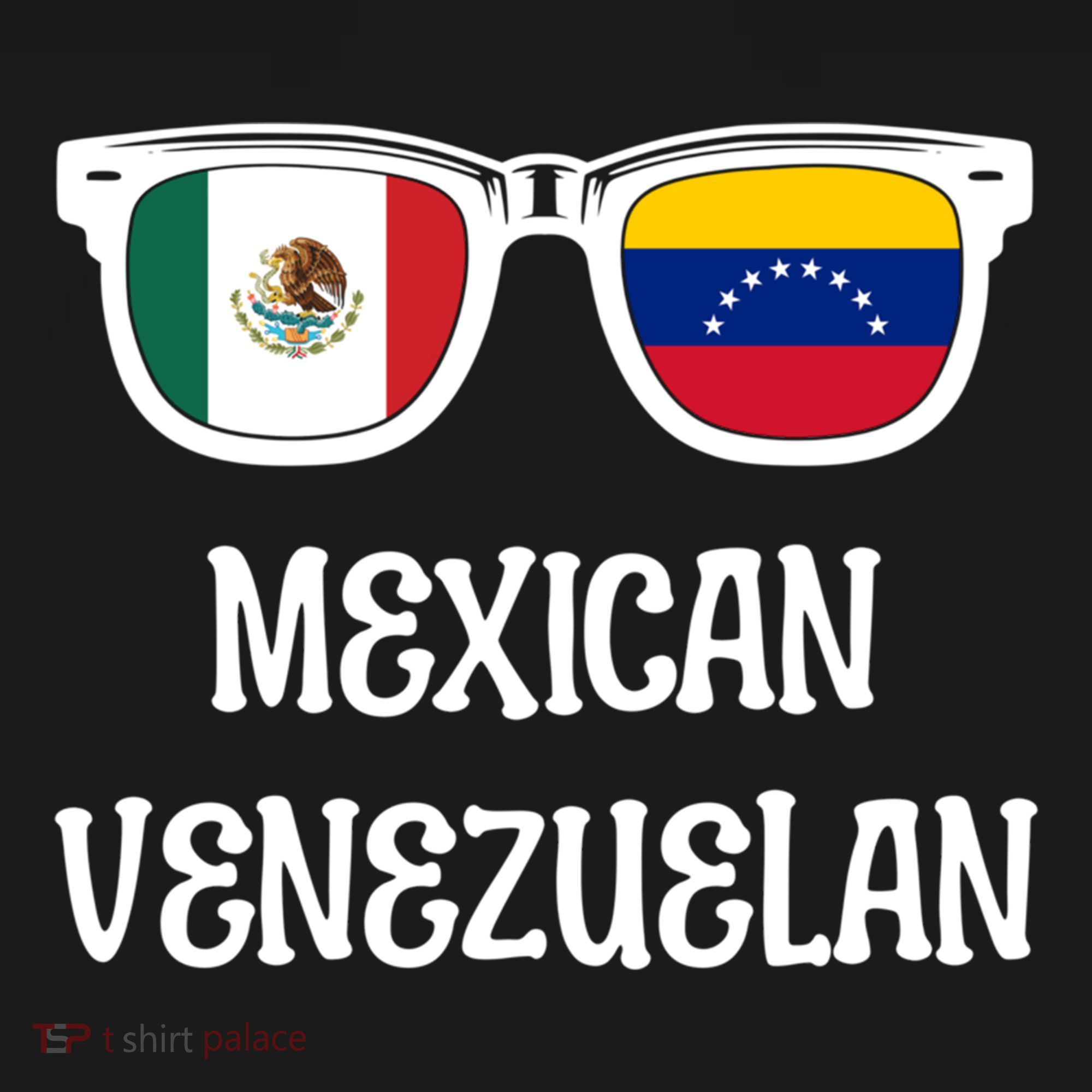 Mexican Venezuelan Sunglasses Mexico Flag Venezuela Flag Funny Gift Women's Hoodie