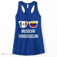 Mexican Venezuelan Sunglasses Mexico Flag Venezuela Flag Funny Gift Women's Tank Top thumb 0