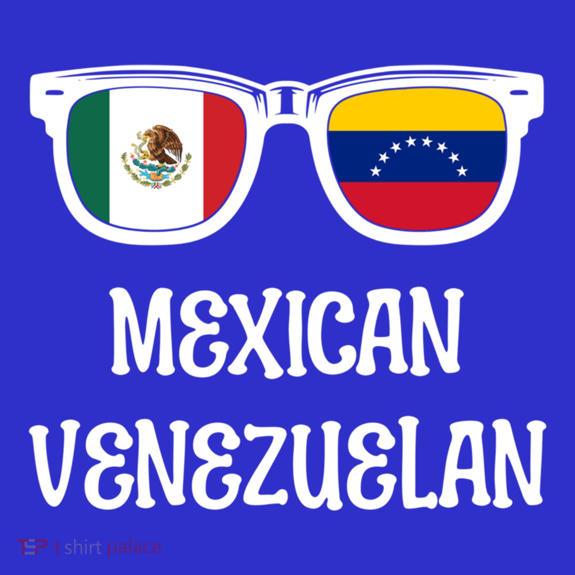Mexican Venezuelan Sunglasses Mexico Flag Venezuela Flag Funny Gift Women's Tank Top