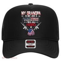 Military Veteran Support My Grandpa Us Veteran My Hero Gift Hat thumb 0