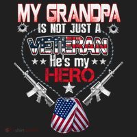 Military Veteran Support My Grandpa Us Veteran My Hero Gift Hat thumb 2