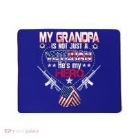 Military Veteran Support My Grandpa Us Veteran My Hero Gift Mousepad thumb 0