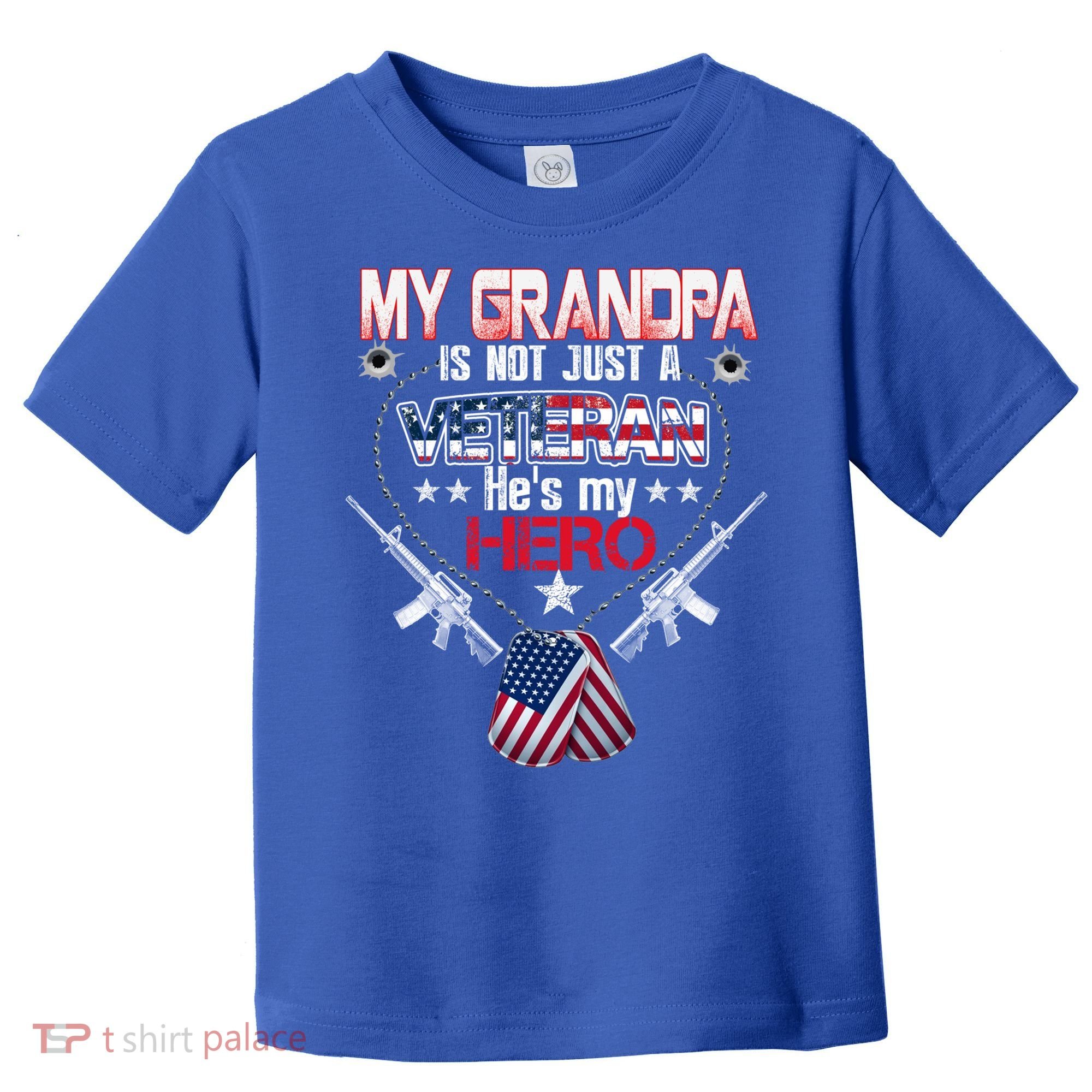 Military Veteran Support My Grandpa Us Veteran My Hero Gift Toddler T-Shirt
