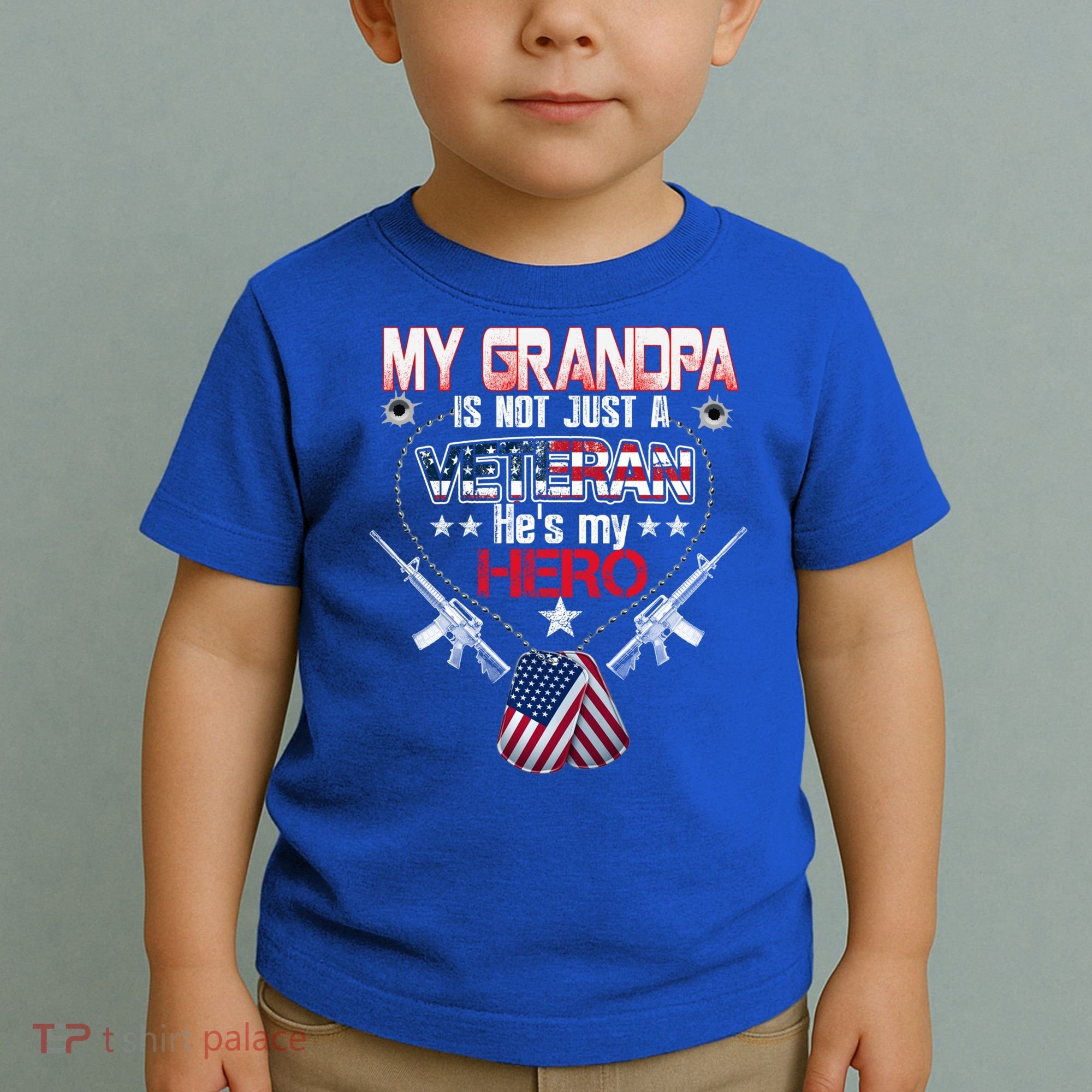 Military Veteran Support My Grandpa Us Veteran My Hero Gift Toddler T-Shirt