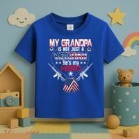 Military Veteran Support My Grandpa Us Veteran My Hero Gift Toddler T-Shirt thumb 3