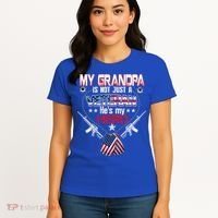 Military Veteran Support My Grandpa Us Veteran My Hero Gift Women's T-Shirt thumb 4