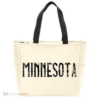 Minnesota Vintage Script MN Tote Bag