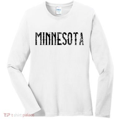 Minnesota Vintage Script MN Women's Long Sleeve Shirt