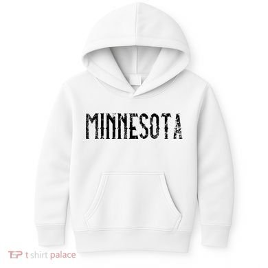 Minnesota Vintage Script MN Kids Hoodie