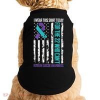 Military Veteran Suicide Awareness Crisis Number Doggie Tank thumb 0