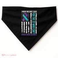Military Veteran Suicide Awareness Crisis Number USA-Made Doggie Bandana thumb 0