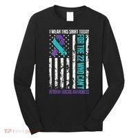 Military Veteran Suicide Awareness Crisis Number Long Sleeve Shirt thumb 0